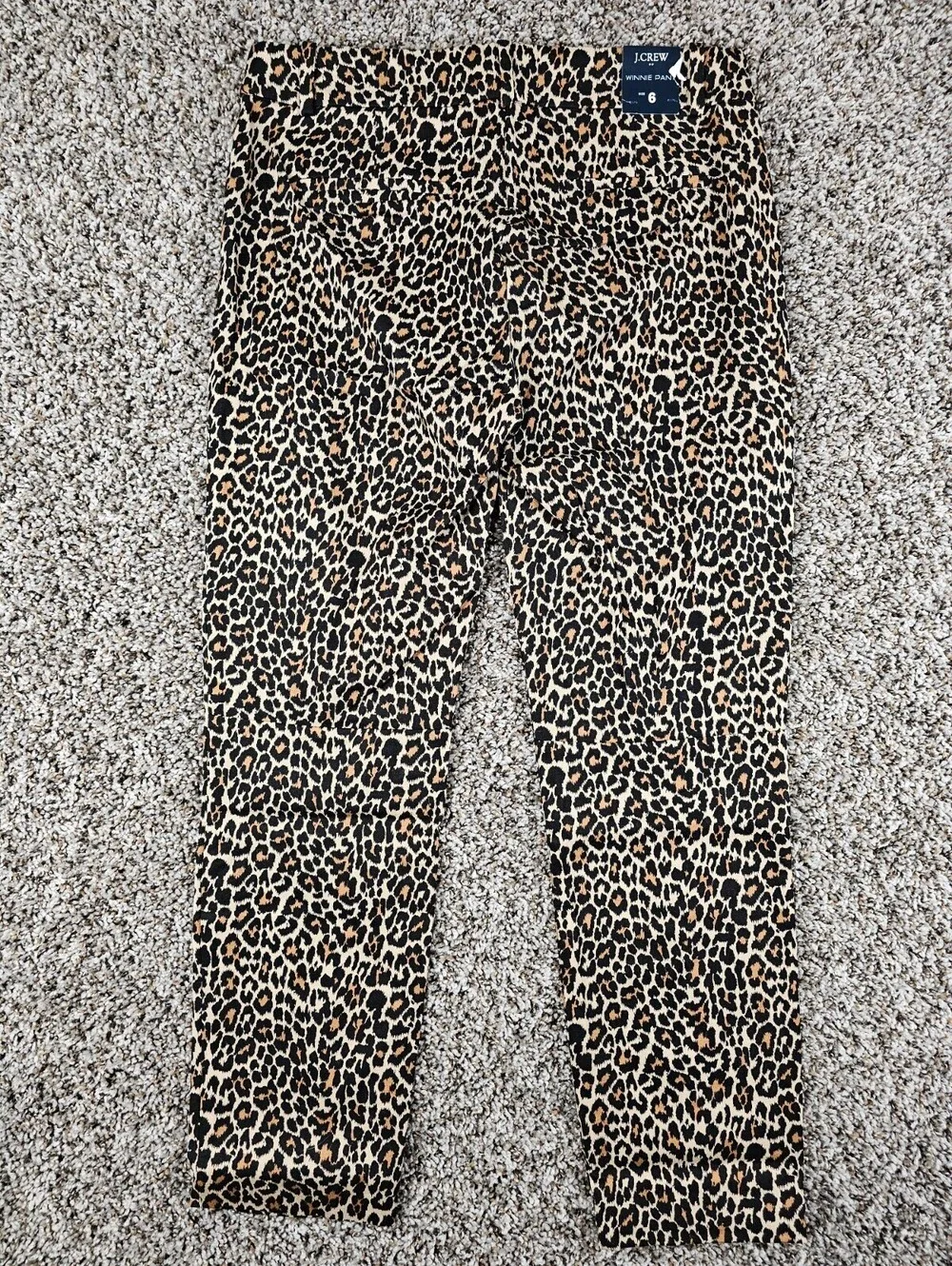 J. Crew Womens Sz 6 Winnie Fit Dress Pants Cheetah Leopard Animal Print NEW